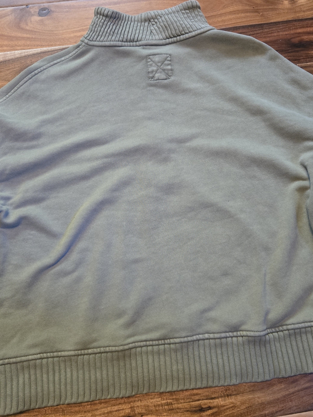 Aerie Olive Green Quarter-Zip Pullover Sweater - Picture 3 of 5